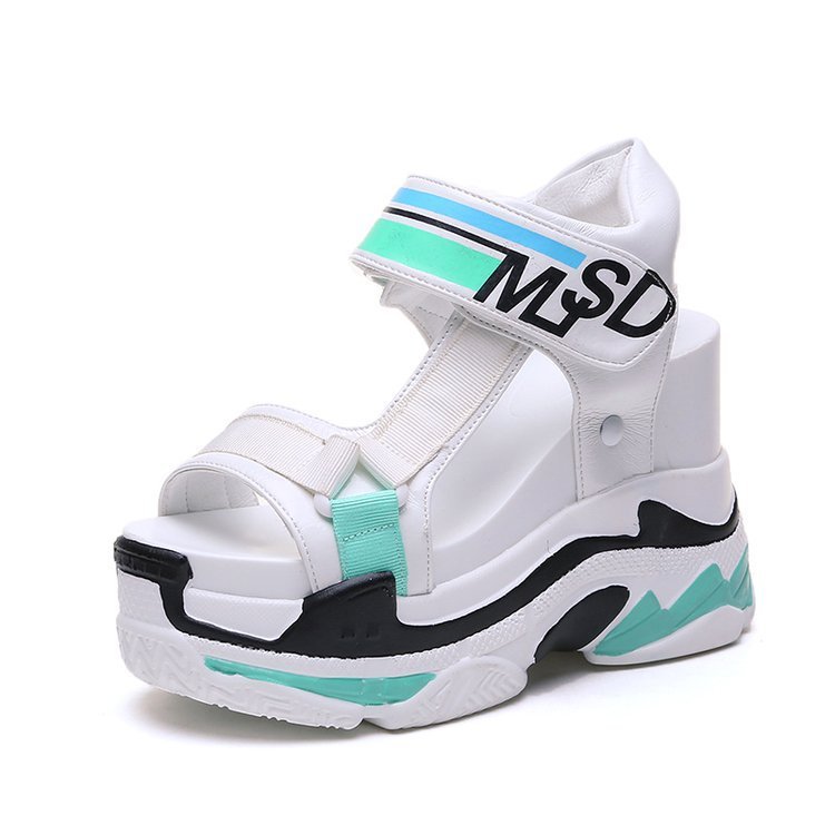 Daddy Sandals Women's Platform Sports Wedge With Velcro Roman Platform Shoes