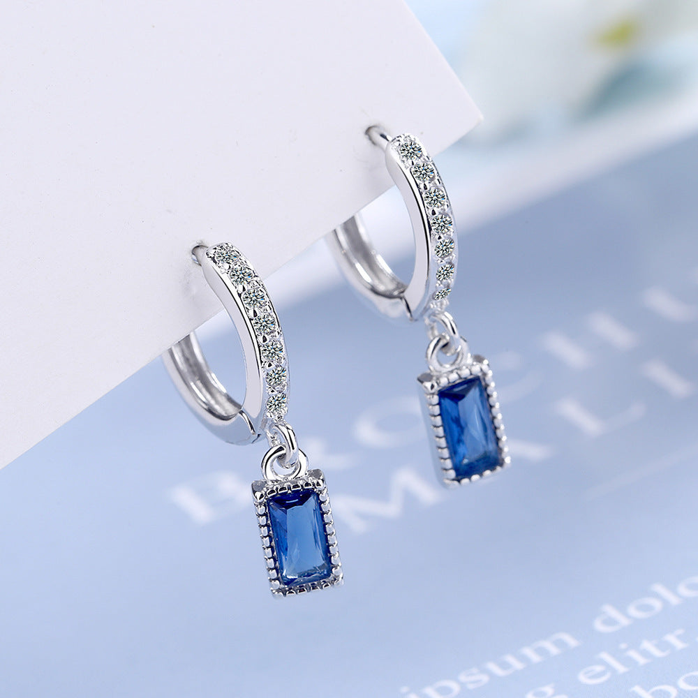 Literary Small Fresh Earrings With Zirconium Diamonds