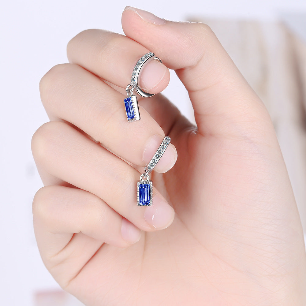 Literary Small Fresh Earrings With Zirconium Diamonds