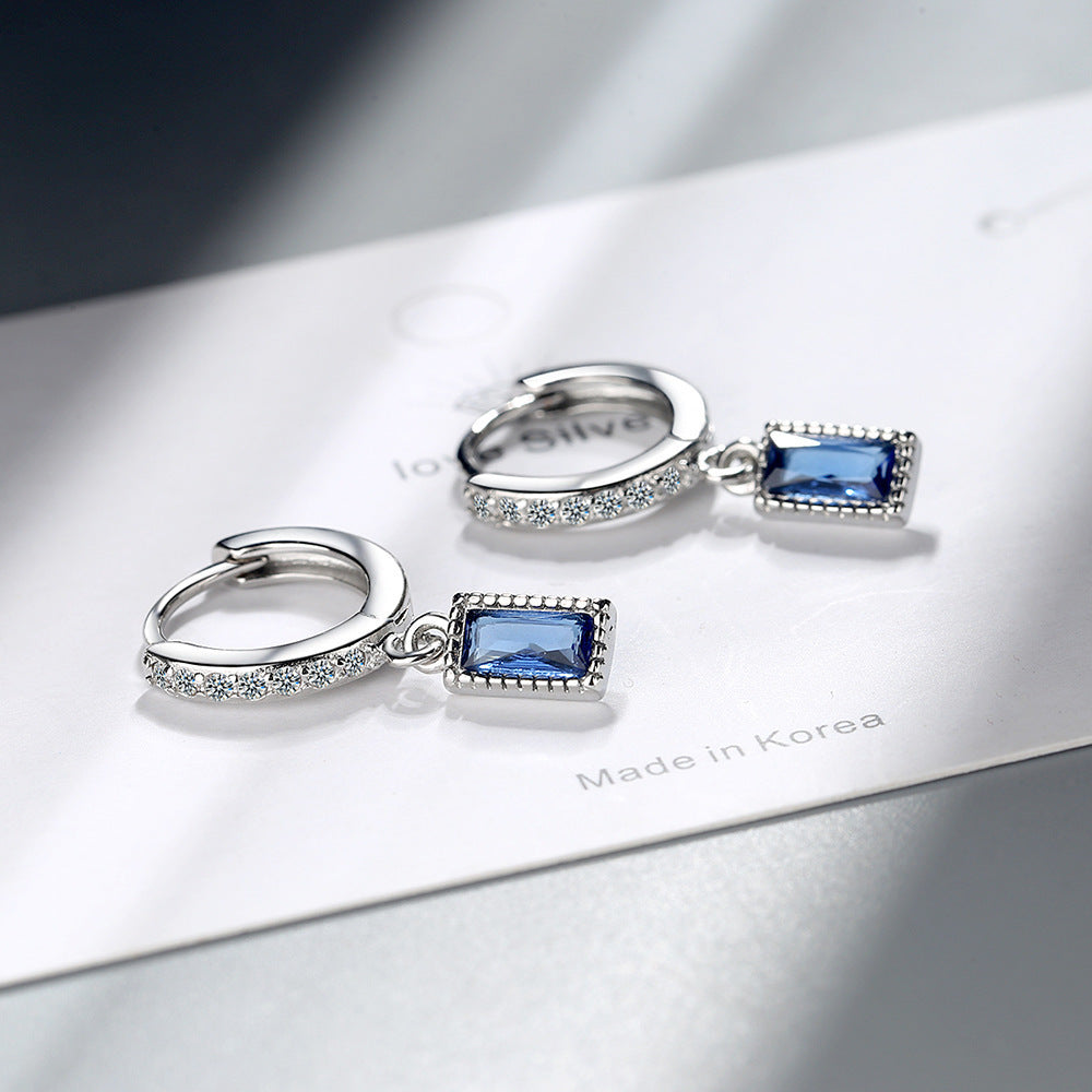Literary Small Fresh Earrings With Zirconium Diamonds