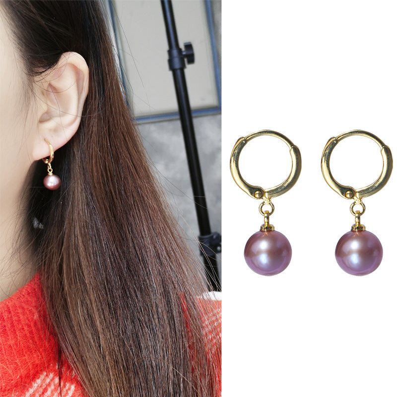 Fashion 14K Gold Freshwater Pearl Earrings