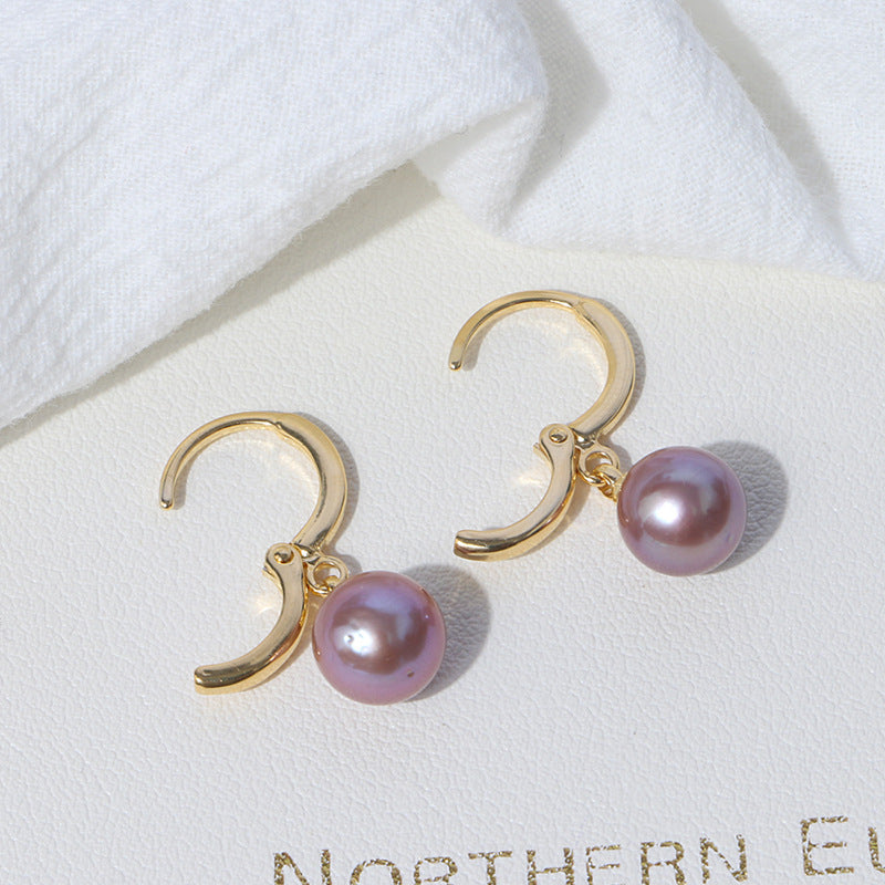 Fashion 14K Gold Freshwater Pearl Earrings