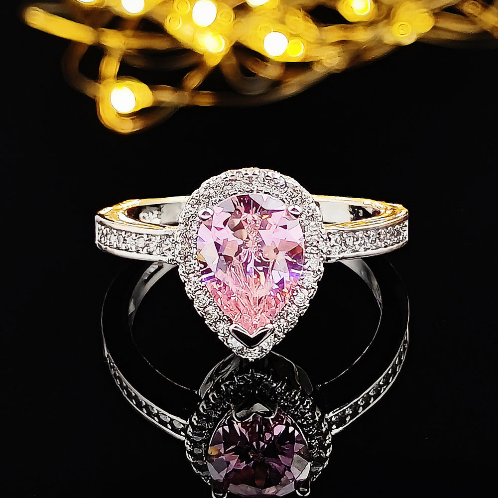 Multicolour Cubic Zirconia Wedding Rings