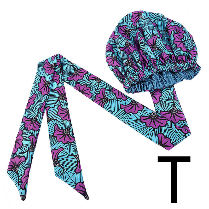 Printed Satin Home Streamer Headscarf Hat