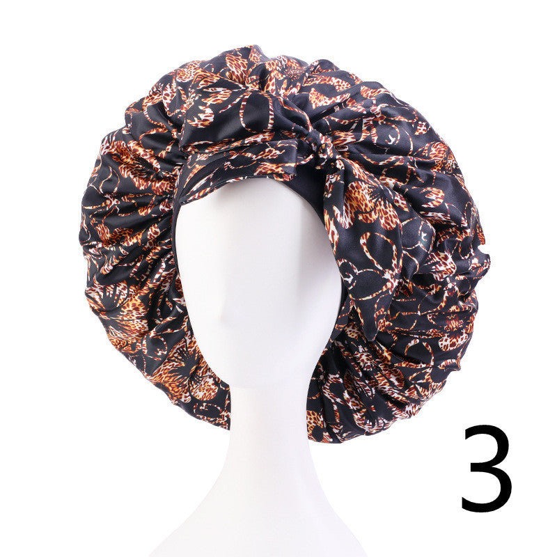 Printed Satin Home Streamer Headscarf Hat