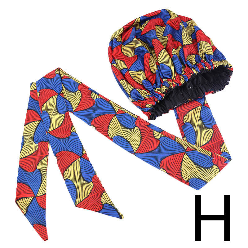 Printed Satin Home Streamer Headscarf Hat