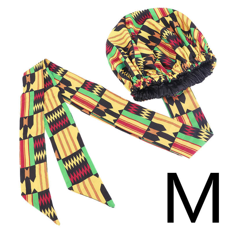 Printed Satin Home Streamer Headscarf Hat