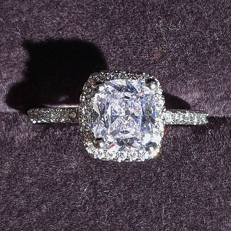 Multicolour Cubic Zirconia Wedding Rings