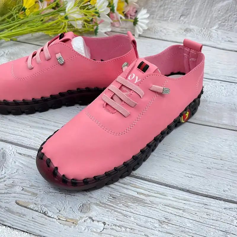 Beef Tendon Soft Bottom Mom Shoes Women's Plus Size Handmade Stitching