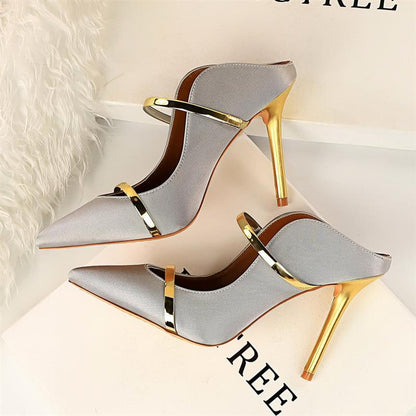 Women's Stiletto Single Shoes Back Empty Sandals