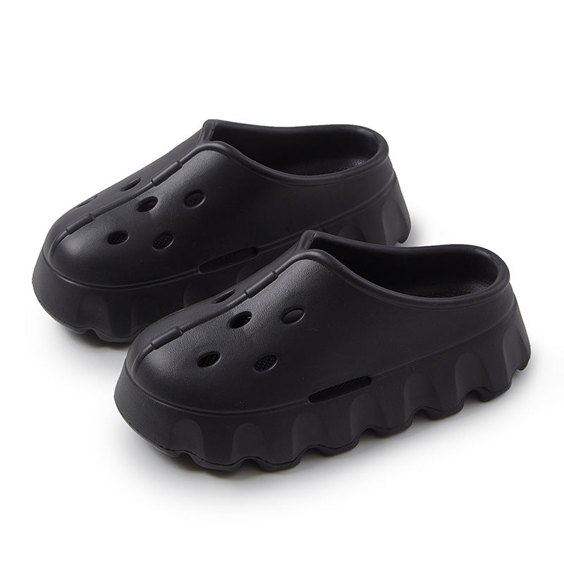 Women's Fashion Outer Wear Thick Bottom Hole Slippers
