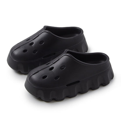 Women's Fashion Outer Wear Thick Bottom Hole Slippers