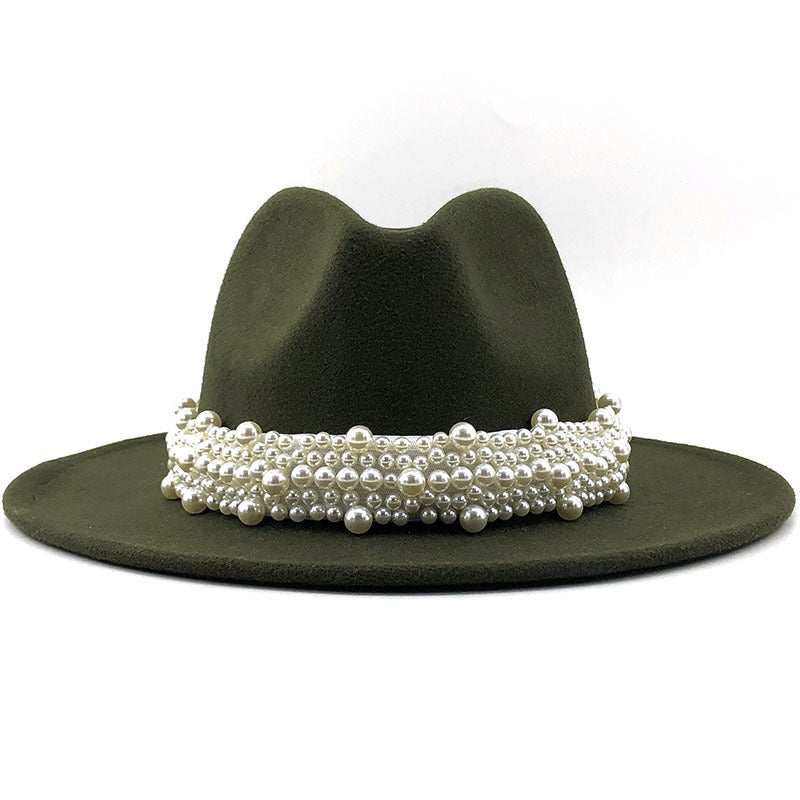 Women's pearl top hat