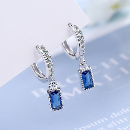 Literary Small Fresh Earrings With Zirconium Diamonds