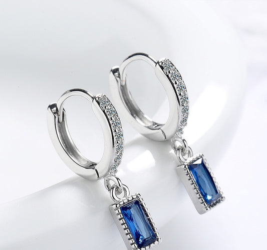 Literary Small Fresh Earrings With Zirconium Diamonds