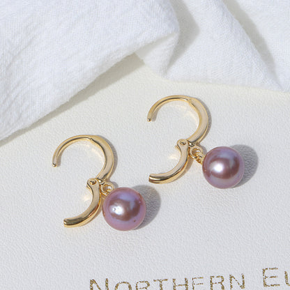 Fashion 14K Gold Freshwater Pearl Earrings