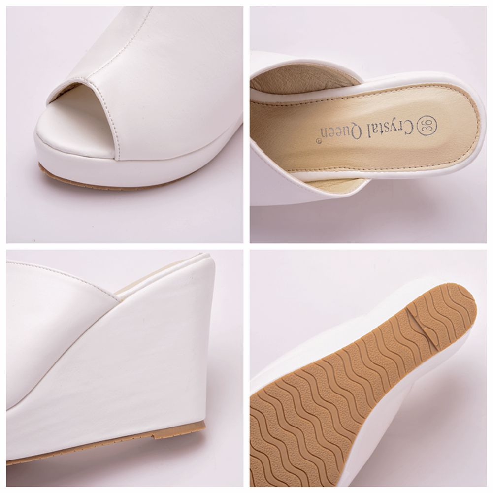 10cm Fish Mouth Slope With Large Size Sandals and Slippers Waterproof Platform Sandals Roman Sandals