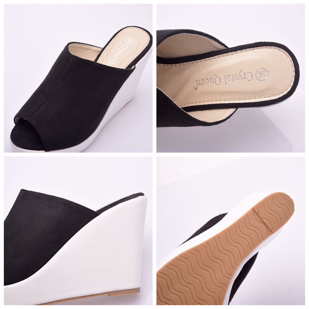 10cm Fish Mouth Slope With Large Size Sandals and Slippers Waterproof Platform Sandals Roman Sandals
