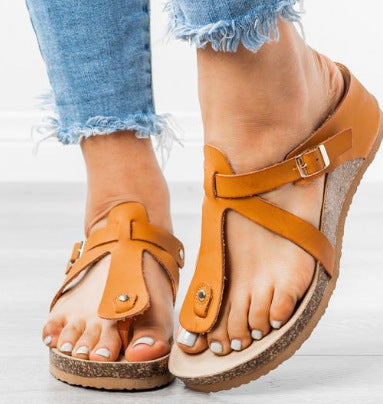 Explosion flat bottom toe sandals women