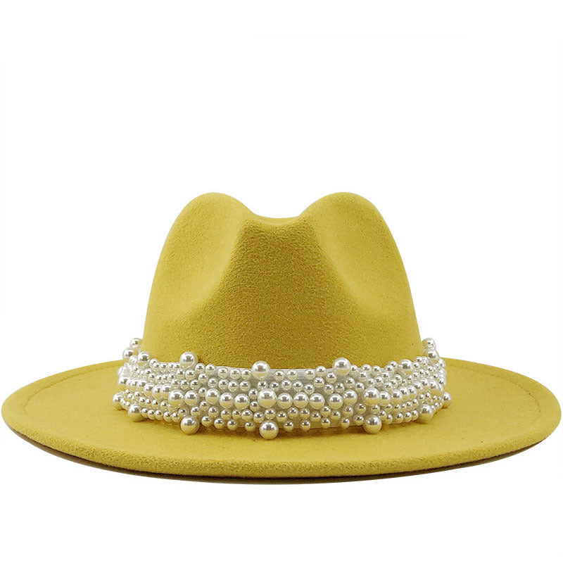 Women's pearl top hat