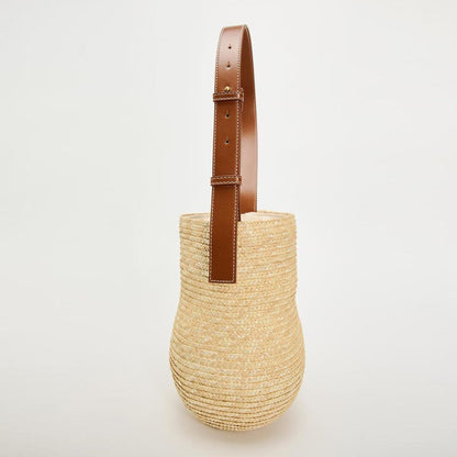Gourd Shoulder Straw-weaved Portable Straw Hand-woven Bag