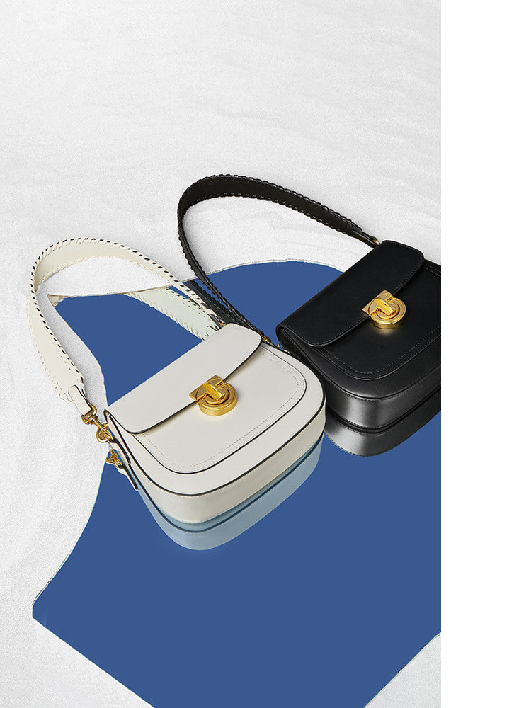 Saddle Leather Women Shoulder Bag