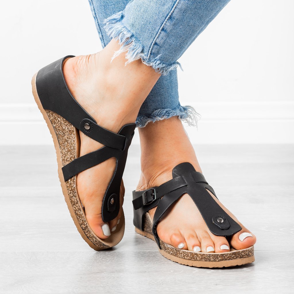 Explosion flat bottom toe sandals women