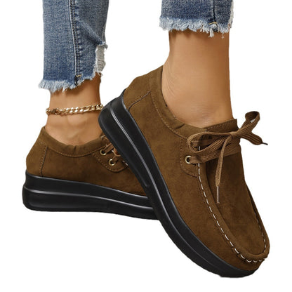 European And American Wedge Round Head Pumps Women