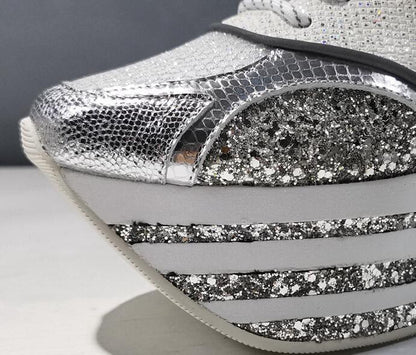 Genuine Leather Breathable Mesh Platform Shoes