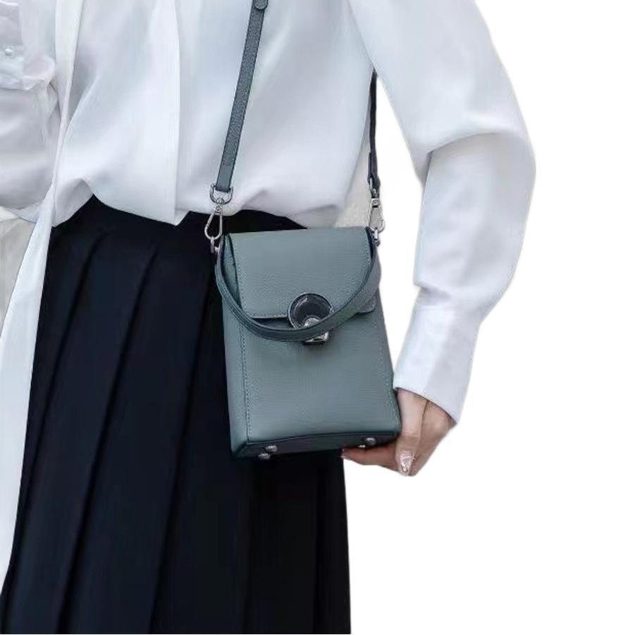 Genuine Leather Mobile Phone Korean Style Fashion Crossbody