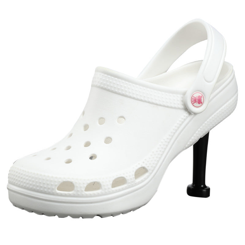 Holes In Women's High Heeled Slippers
