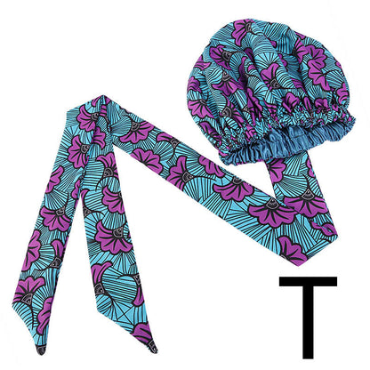 Printed Satin Home Streamer Headscarf Hat