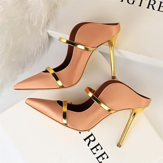 Women's Stiletto Single Shoes Back Empty Sandals