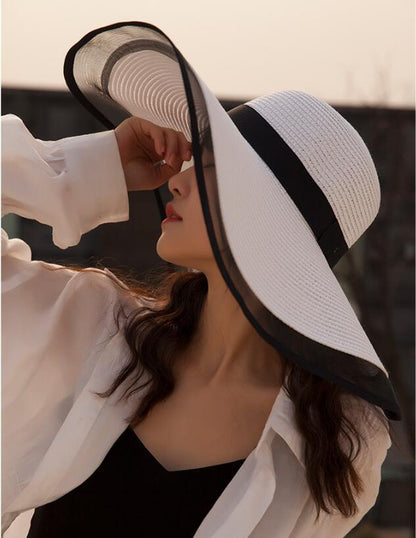Hepburn hat female Summer sun-shade