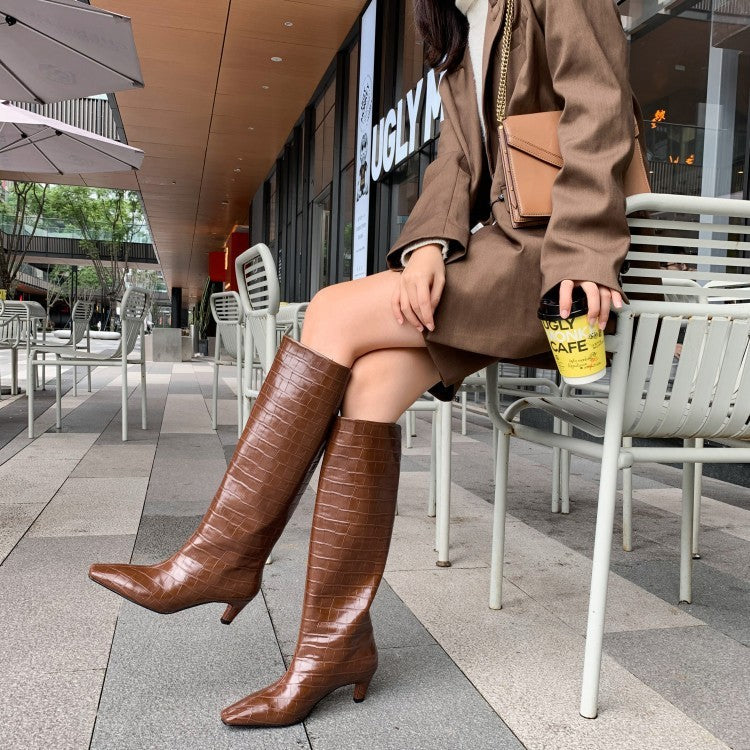 Simple And Versatile High-top Women's Boots