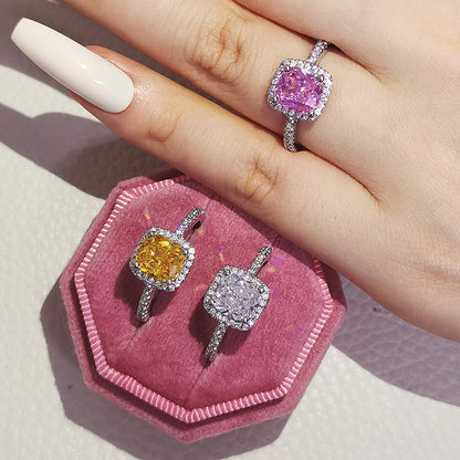 Multicolour Cubic Zirconia Wedding Rings