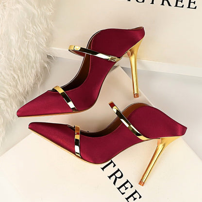 Women's Stiletto Single Shoes Back Empty Sandals