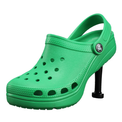 Holes In Women's High Heeled Slippers