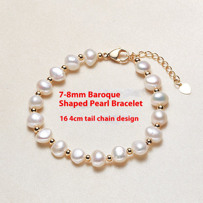 Women's Casual Fashion Freshwater Shaped Pearl Bracelet