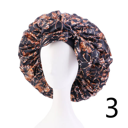 Printed Satin Home Streamer Headscarf Hat