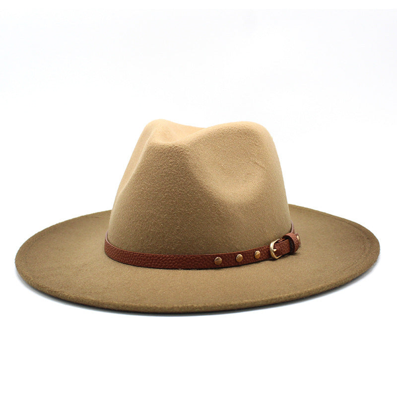 Gradient two-tone jazz woolen hat