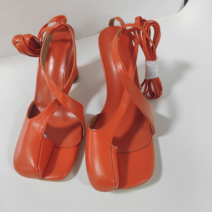 Round Head Chunky Heel High