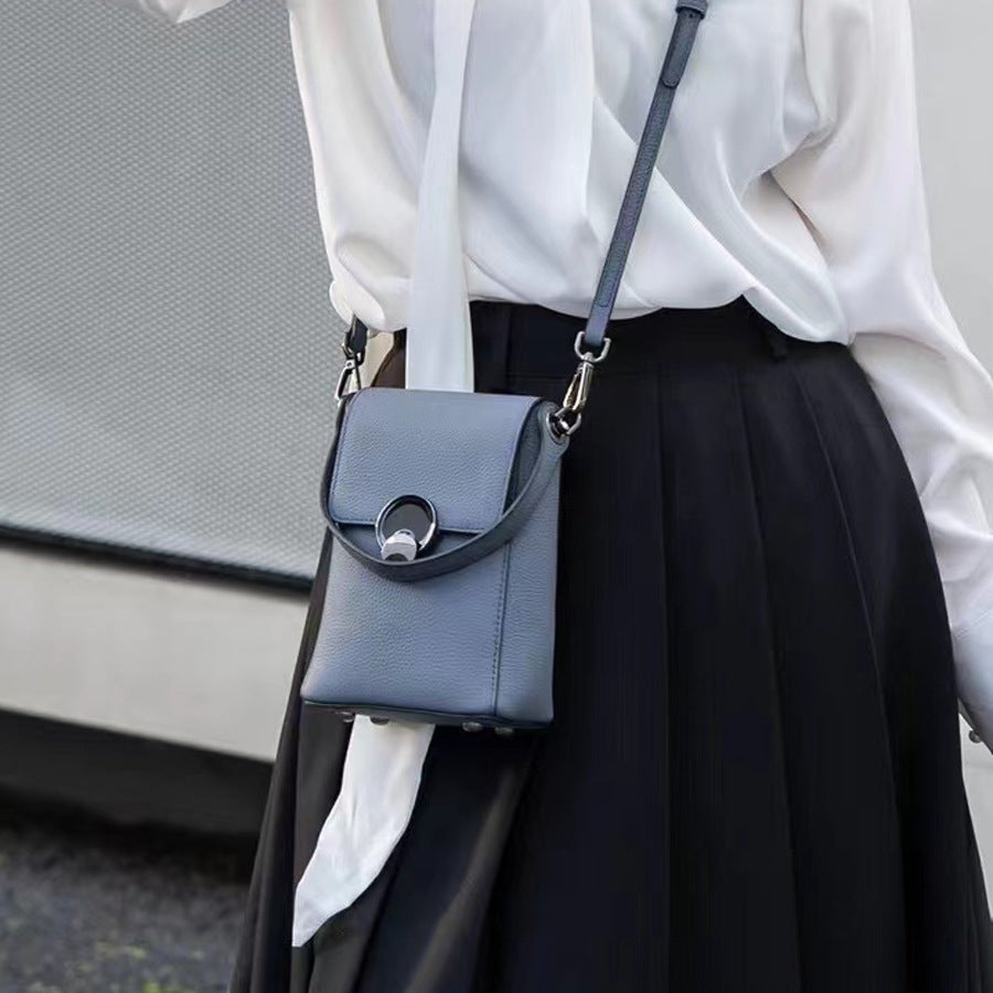Genuine Leather Mobile Phone Korean Style Fashion Crossbody
