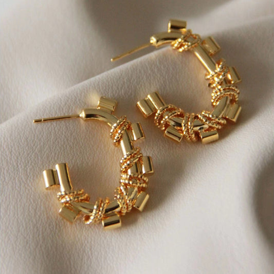 Geometric Metal Special Interest Earrings Elliptical Ring