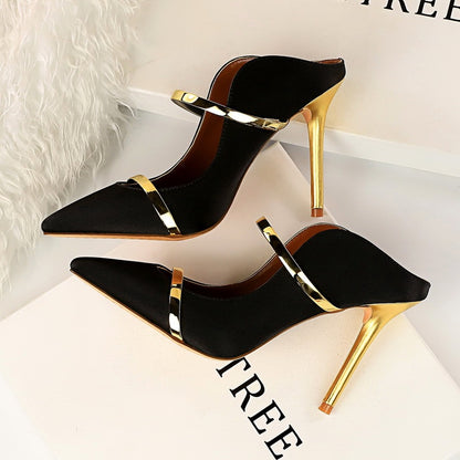 Women's Stiletto Single Shoes Back Empty Sandals