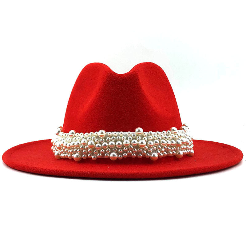 Women's pearl top hat