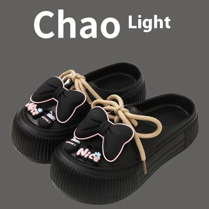Platform Sponge Cake Internet-famous Outdoors Classic Style Slip-on Slippers