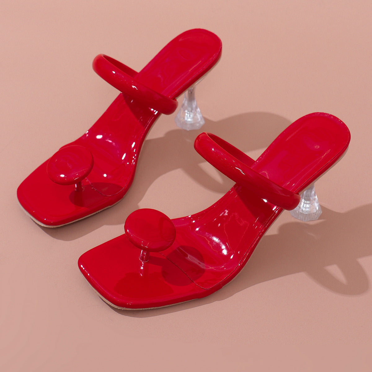 Plus Size High Heel Slippers Candy Color Women's Slippers