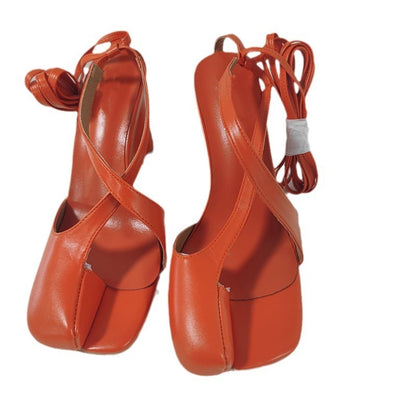 Round Head Chunky Heel High
