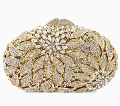 Leaf Flower Inlaid Daimond Bag